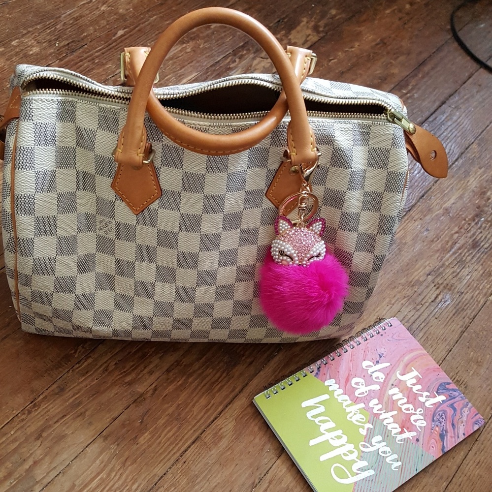 Bling kitty bag charm  -Amber - Picture 2 of 4